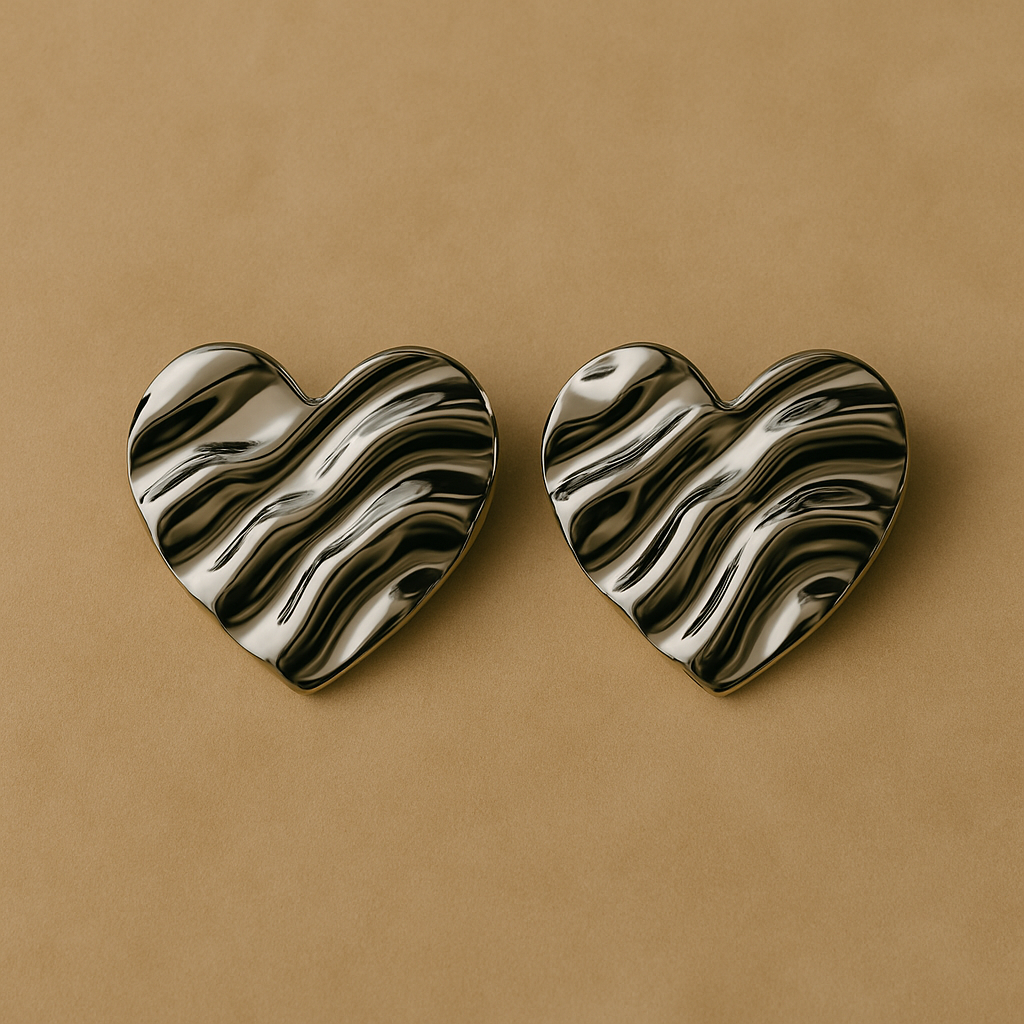 Rachel Molten Heart Studs