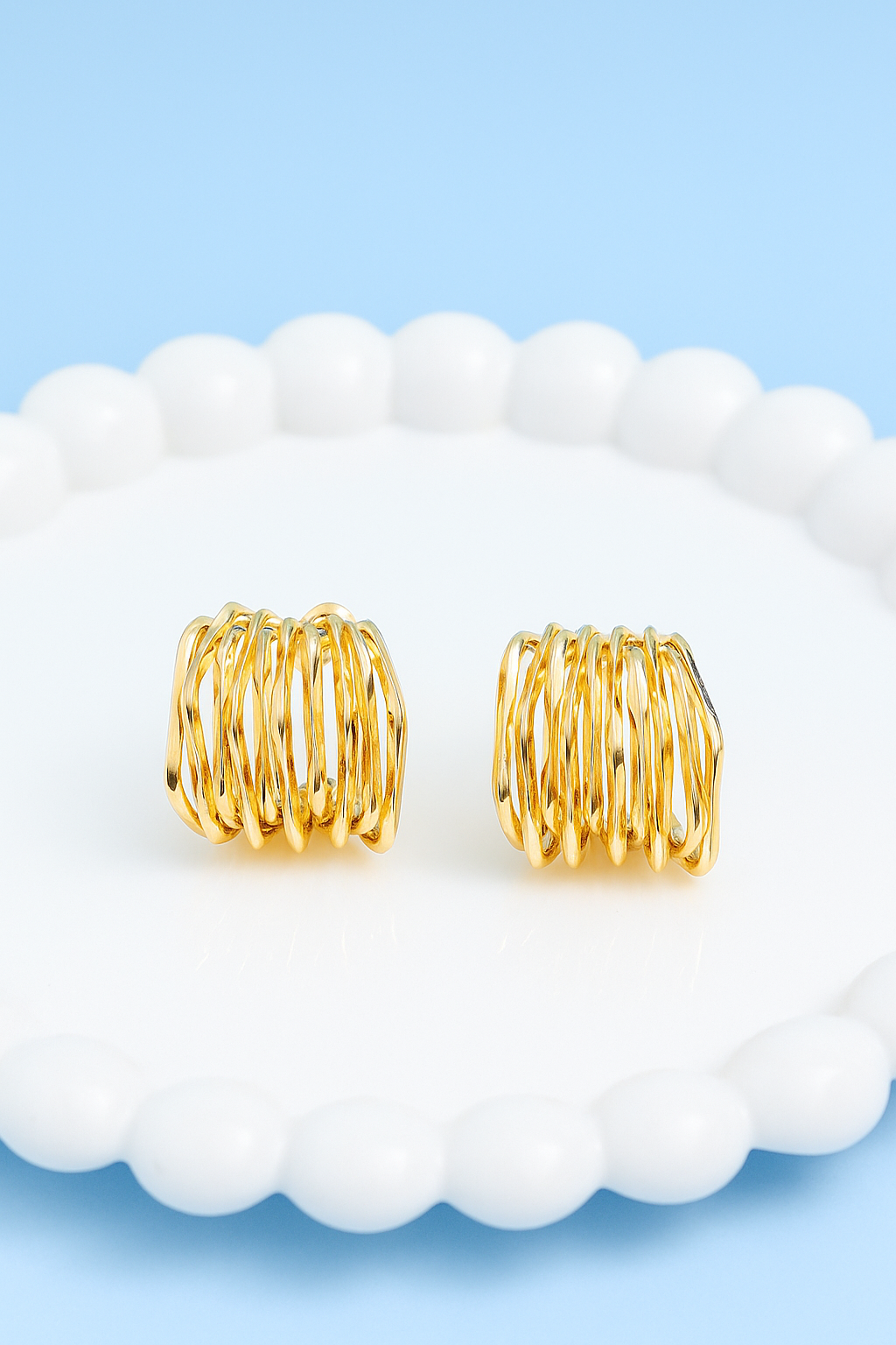 Cascada Gold Drape Earrings