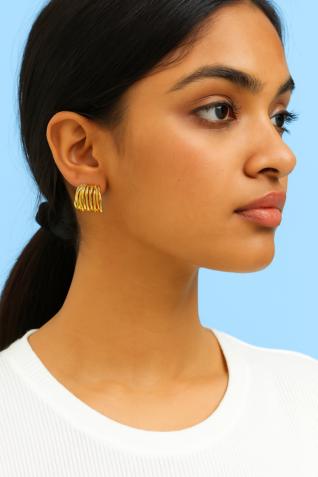 Cascada Gold Drape Earrings