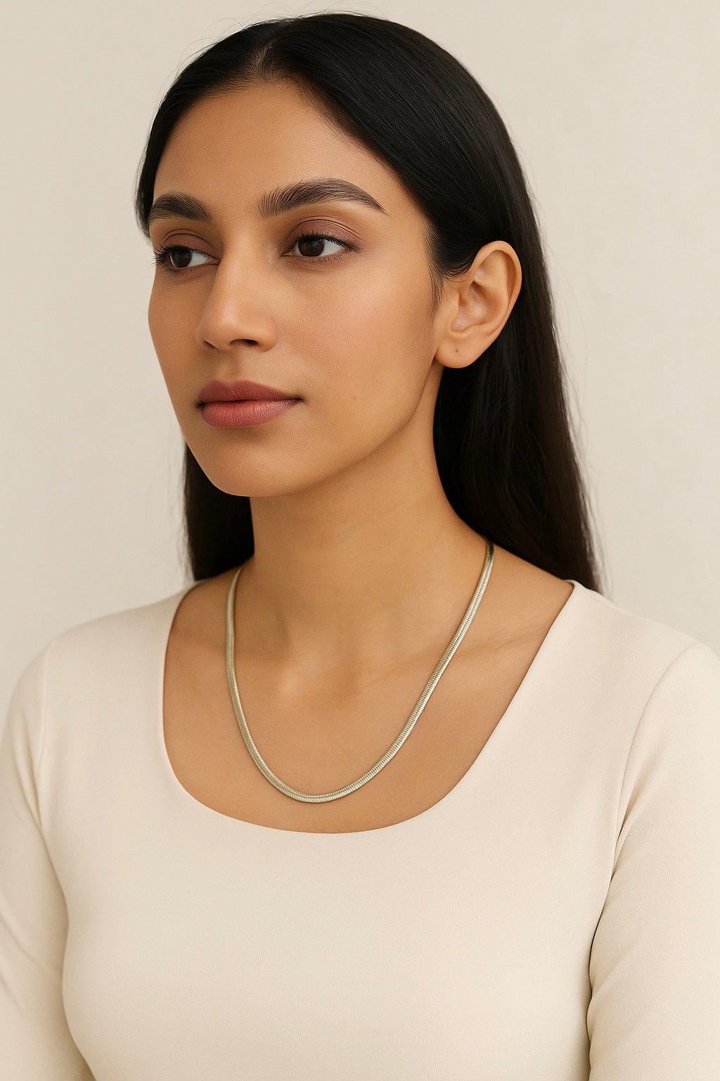 Snake Herringbone Necklace