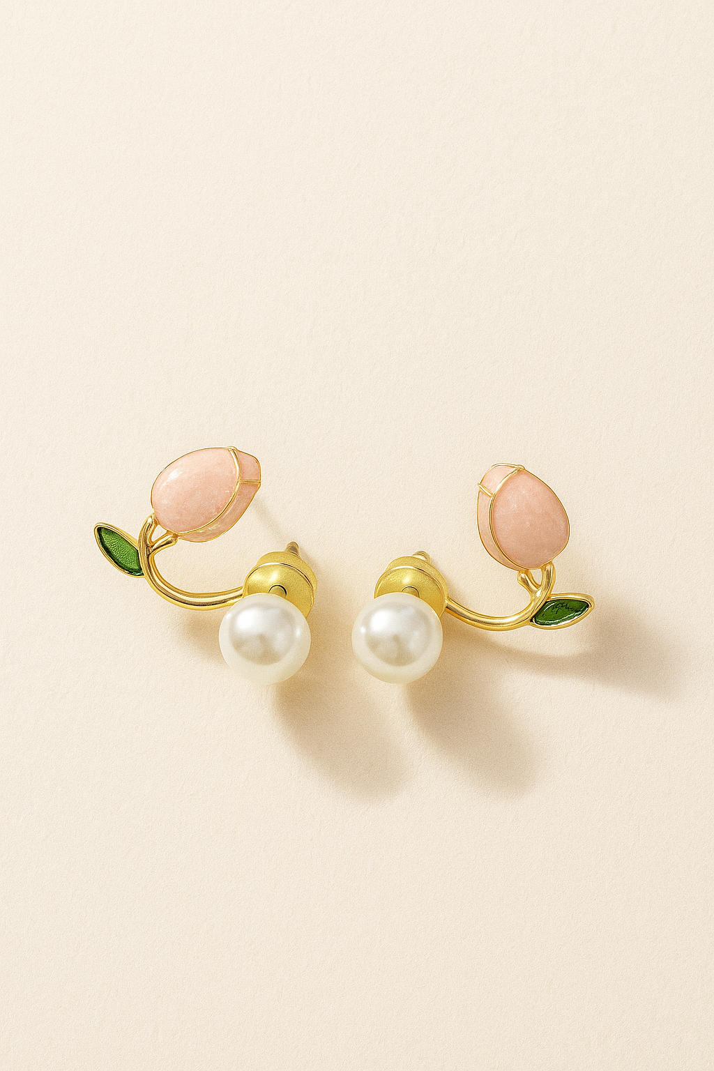 Peach Blossom Tulip Earrings