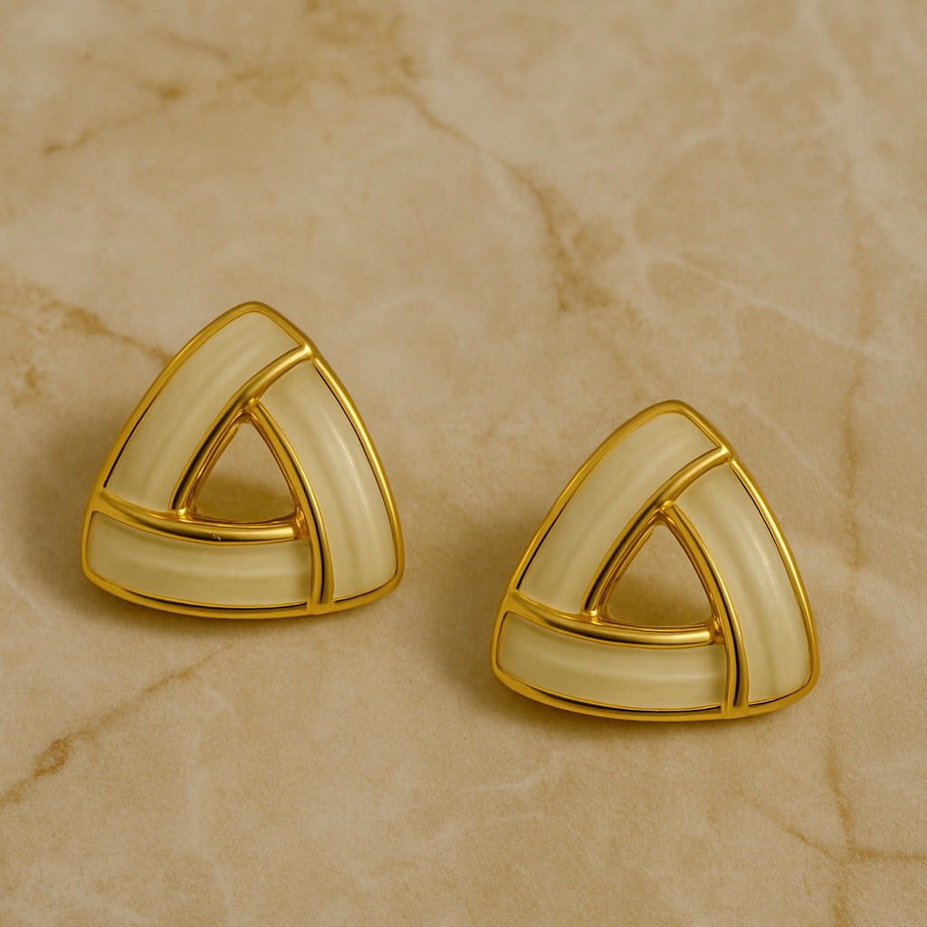 Alina Enamel Triangle Studs