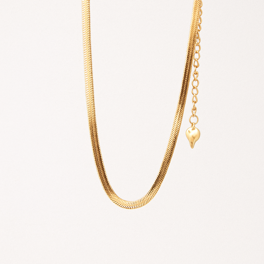 Snake Herringbone Necklace
