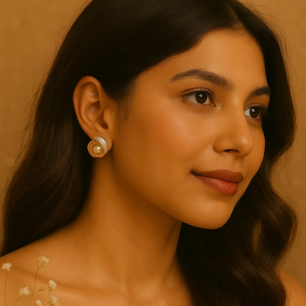 Olivia Shell Pearl Studs