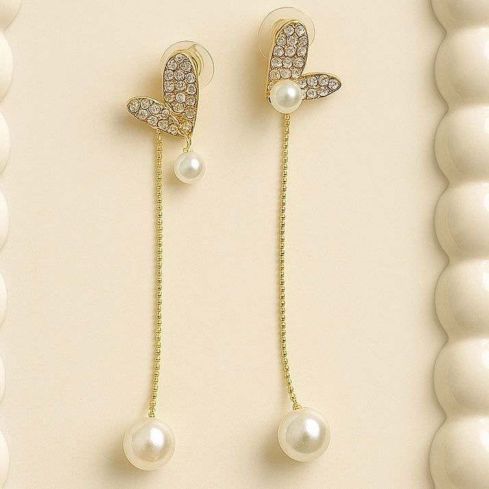 Flutter Pearl Drop Earrings