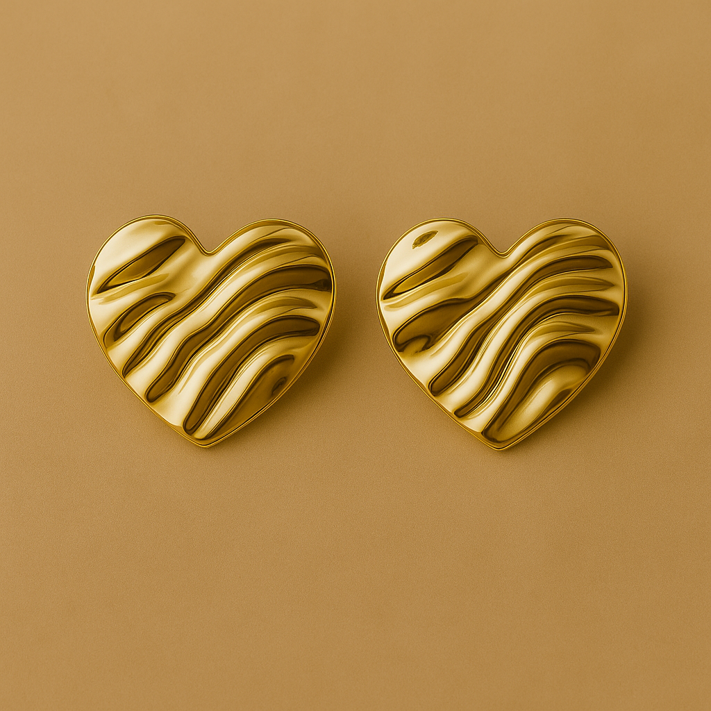 Rachel Molten Heart Studs