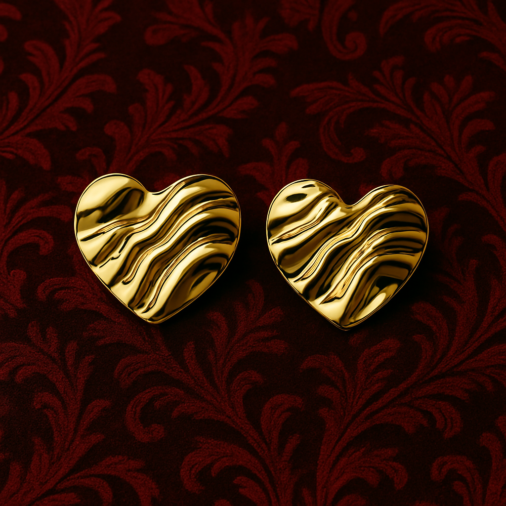 Rachel Molten Heart Studs