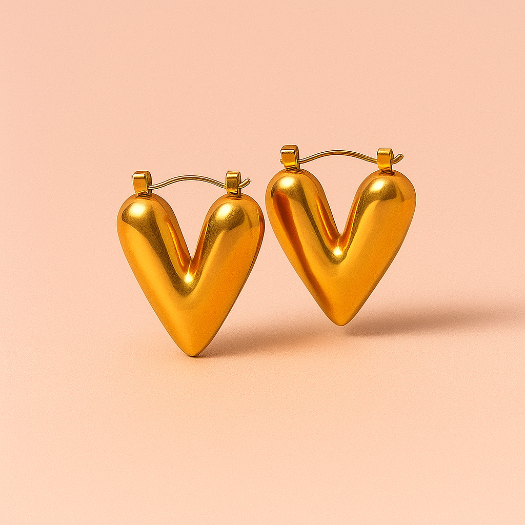 Boldie Mini Heart Hoops