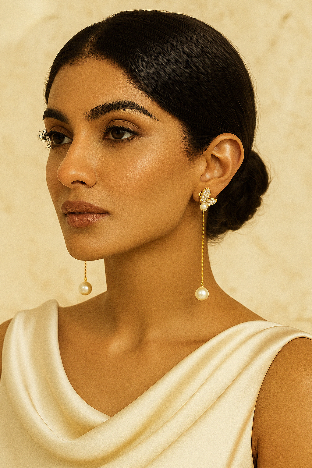 Flutter Pearl Drop Earrings