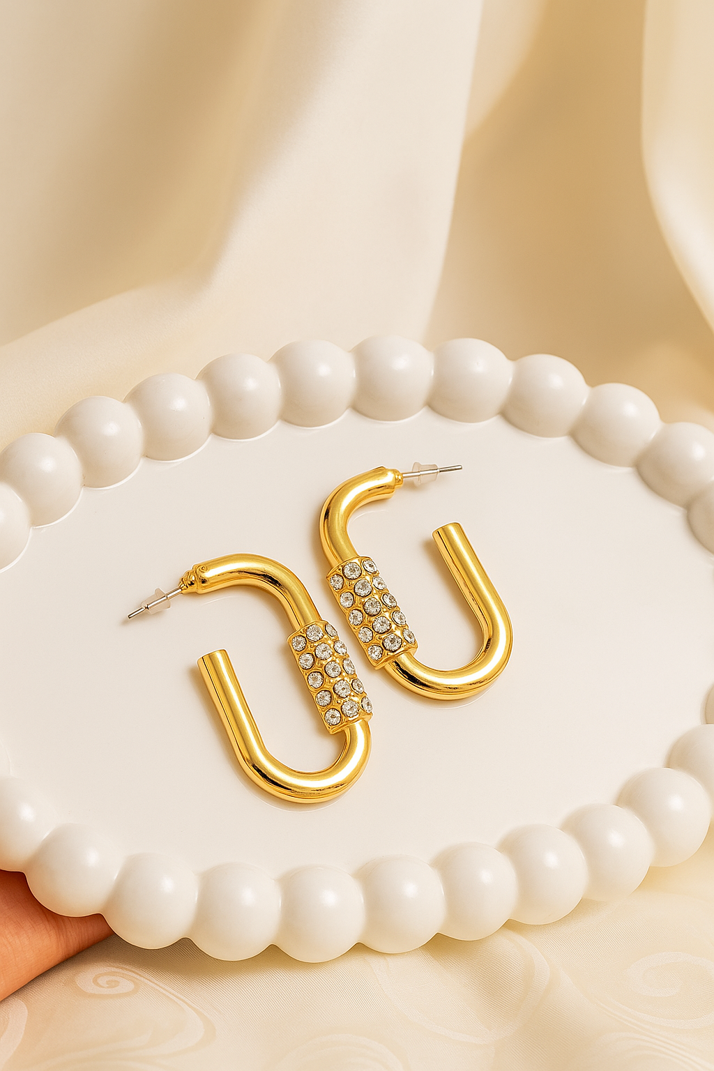 Orion Pave Link Earrings