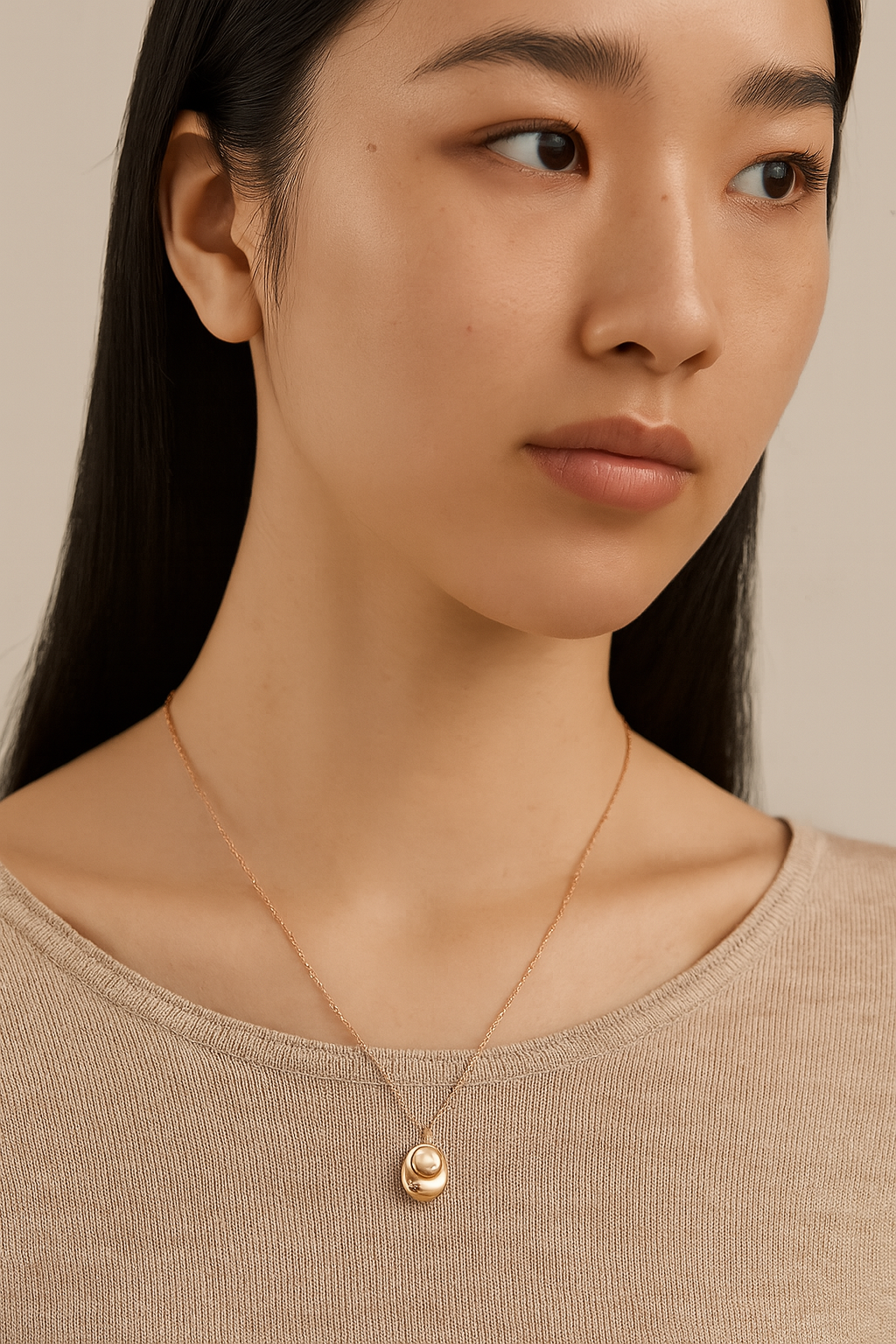 Serein Pearl Pendant Necklace