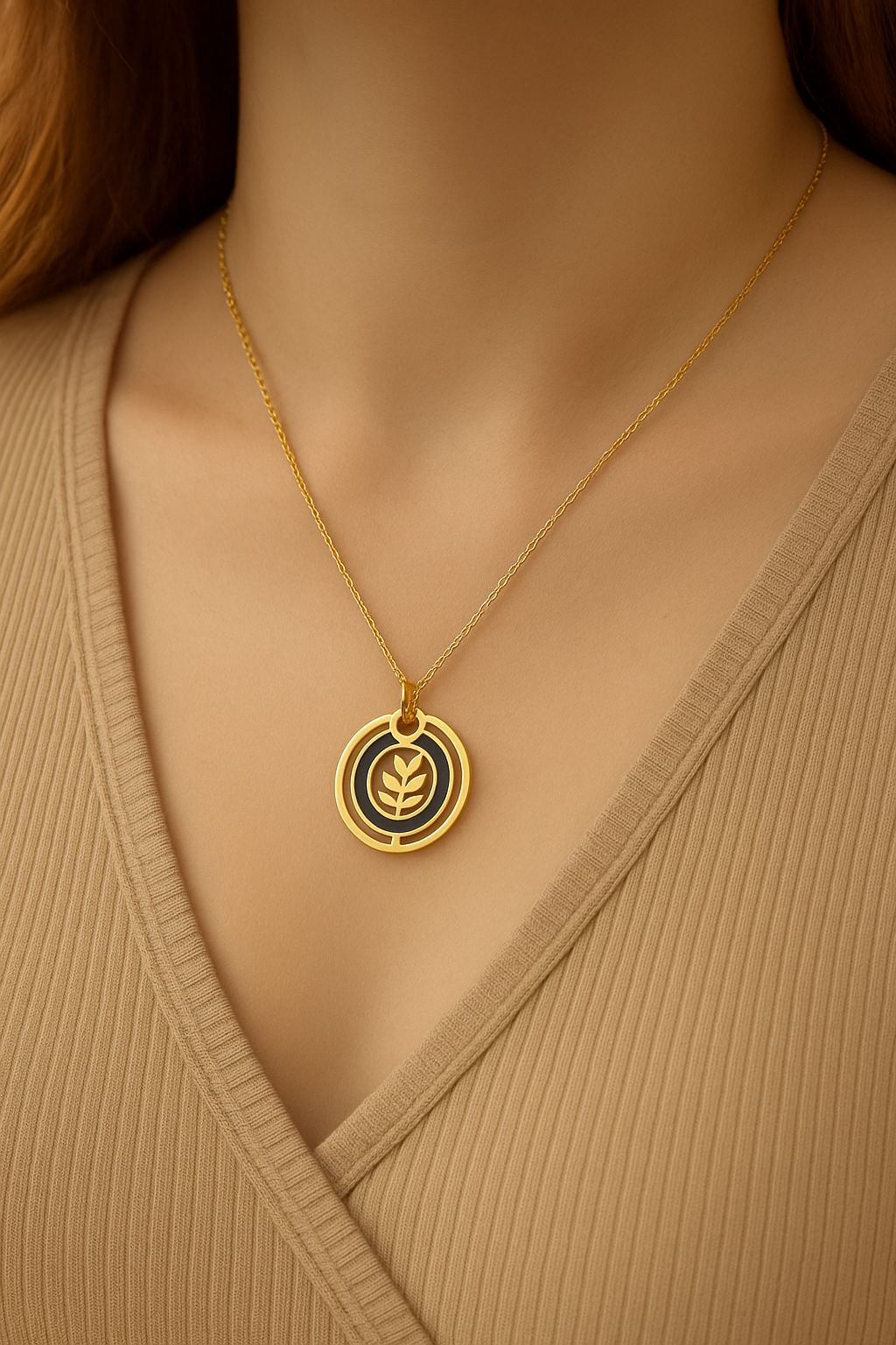 Solstice Leaf Pendant Necklace