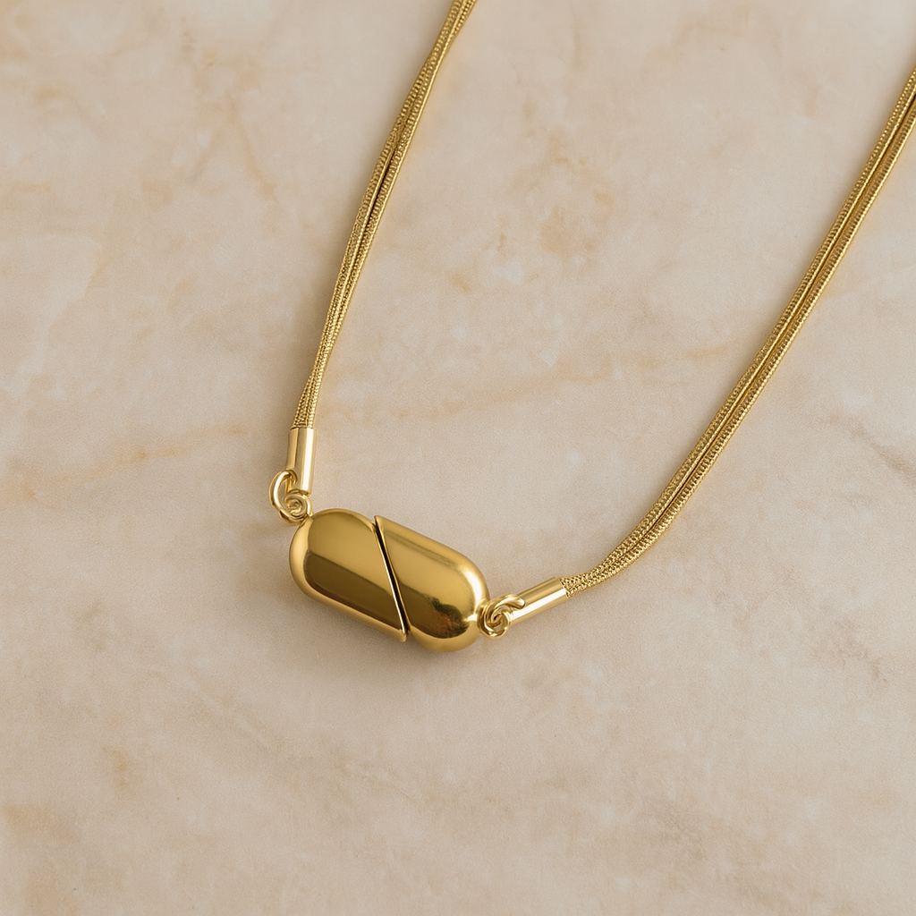 Suzy Magnetic Triple Chain Heart Necklace