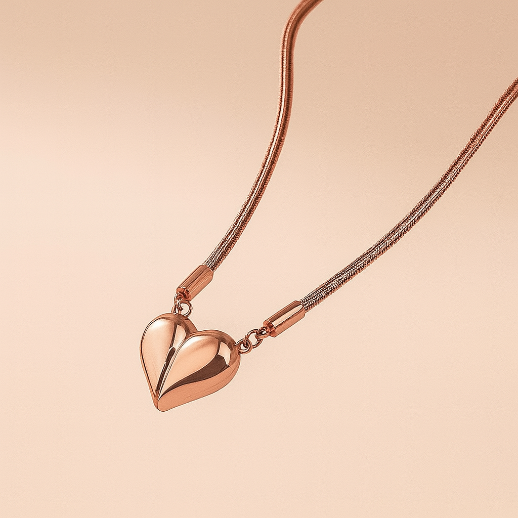 Suzy Magnetic Triple Chain Heart Necklace